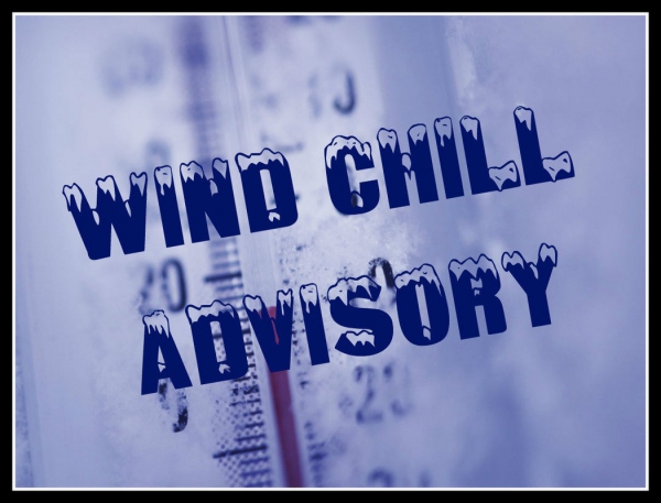 Wind Chill Advisory for January 26, 2022
